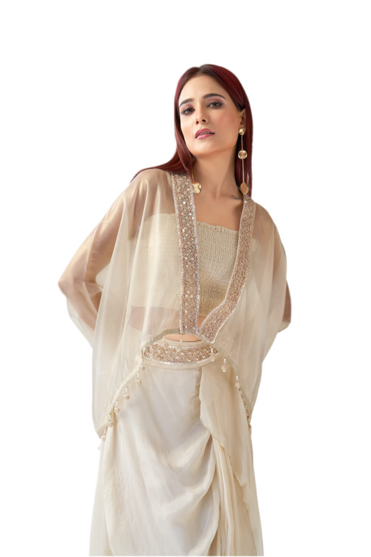 Champaign gold lehenga set