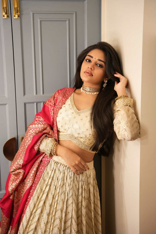 Elegant ivory lehenga