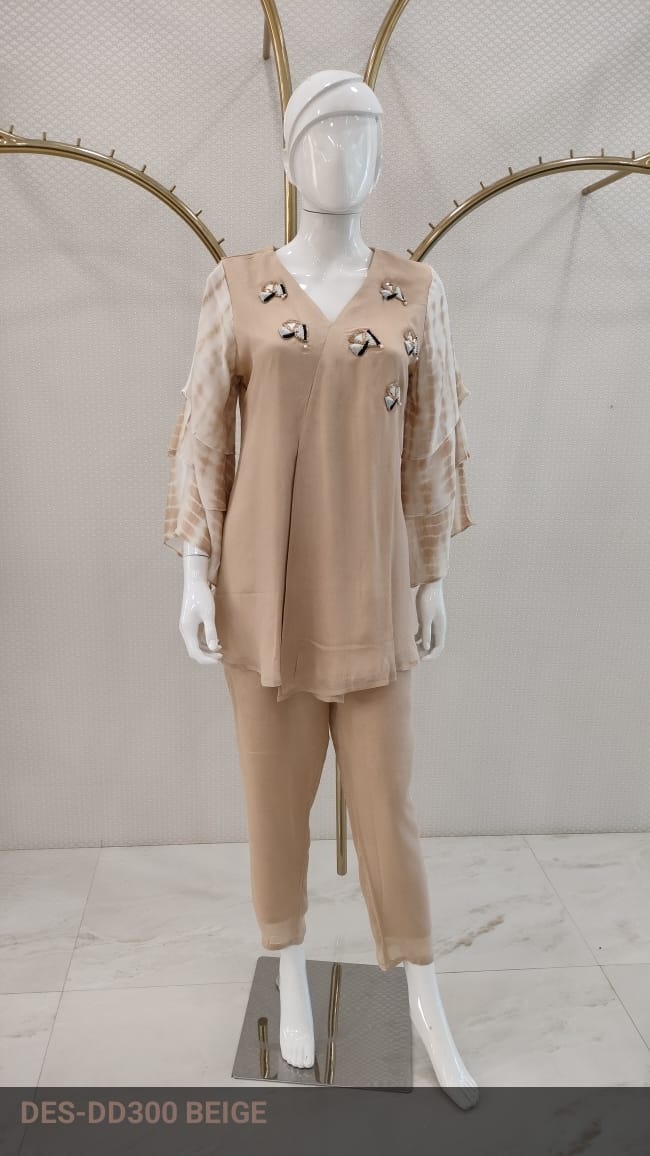 Chocolate colour coords in chiffon fabric