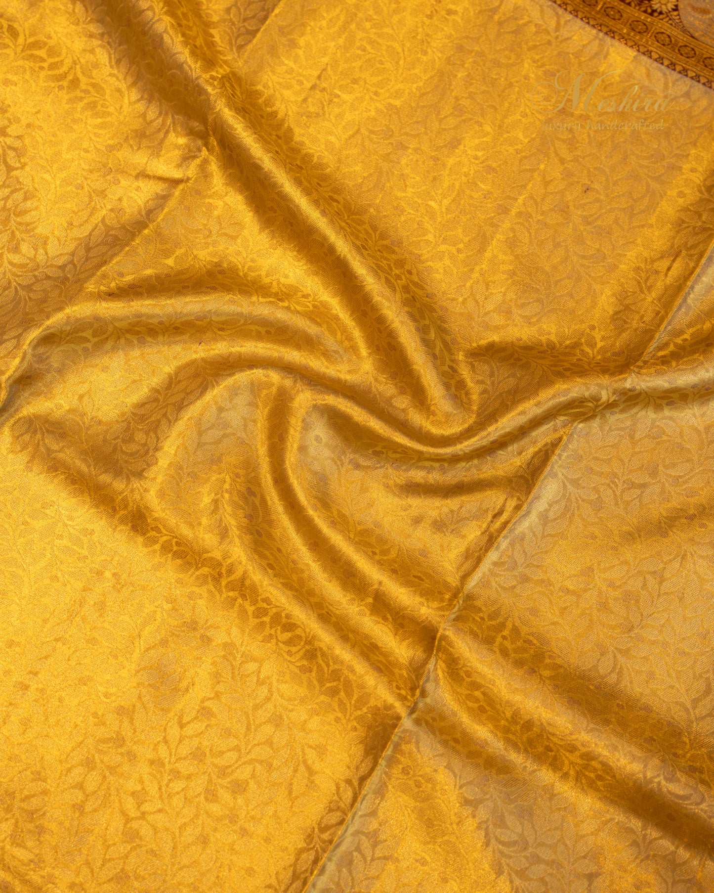 Peacock Pallu Kanchivaram Silk Saree in Deep Golden Hues