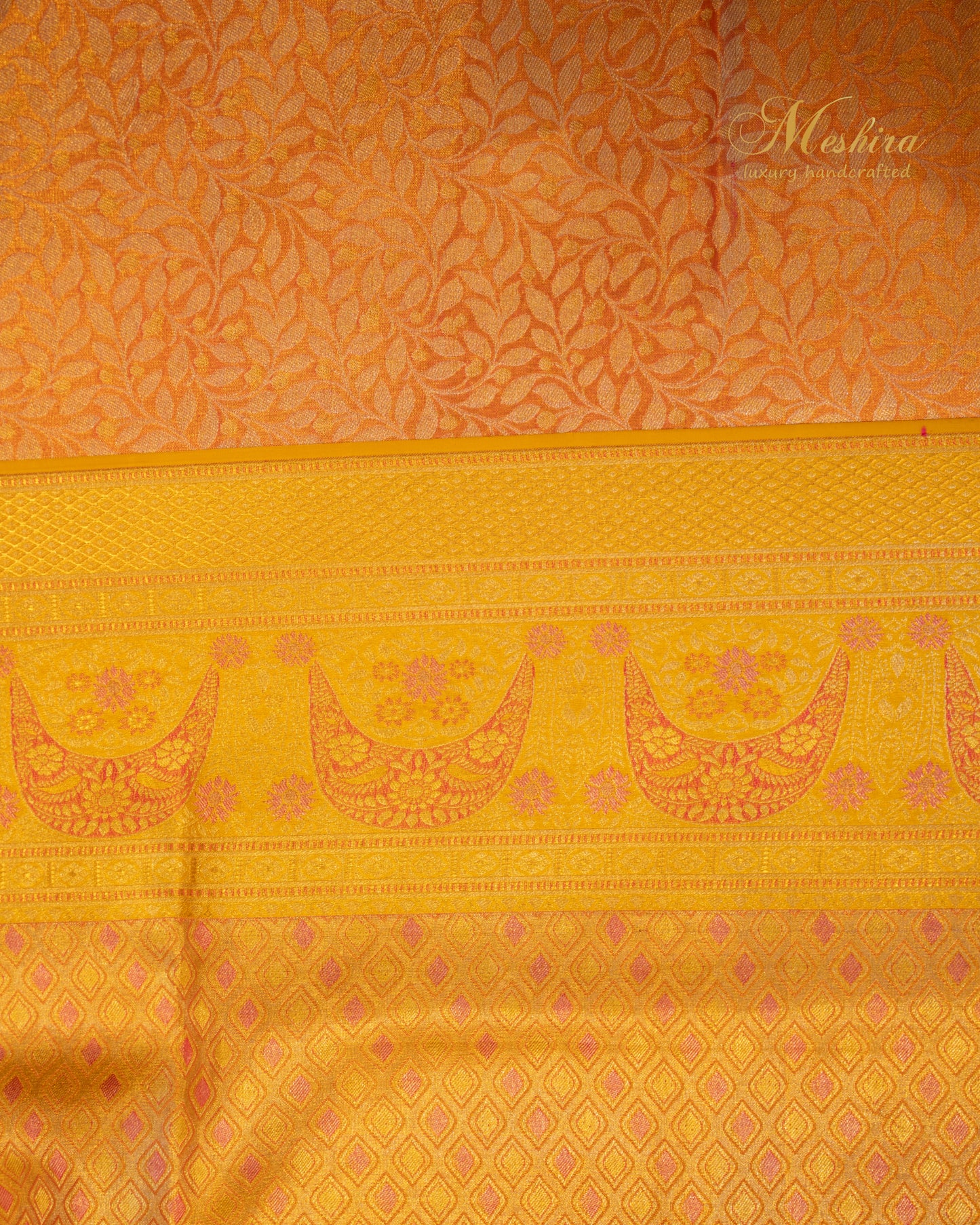 Serene Yellow Kanchivaram Silk Saree with Woven Birds and Blossoms