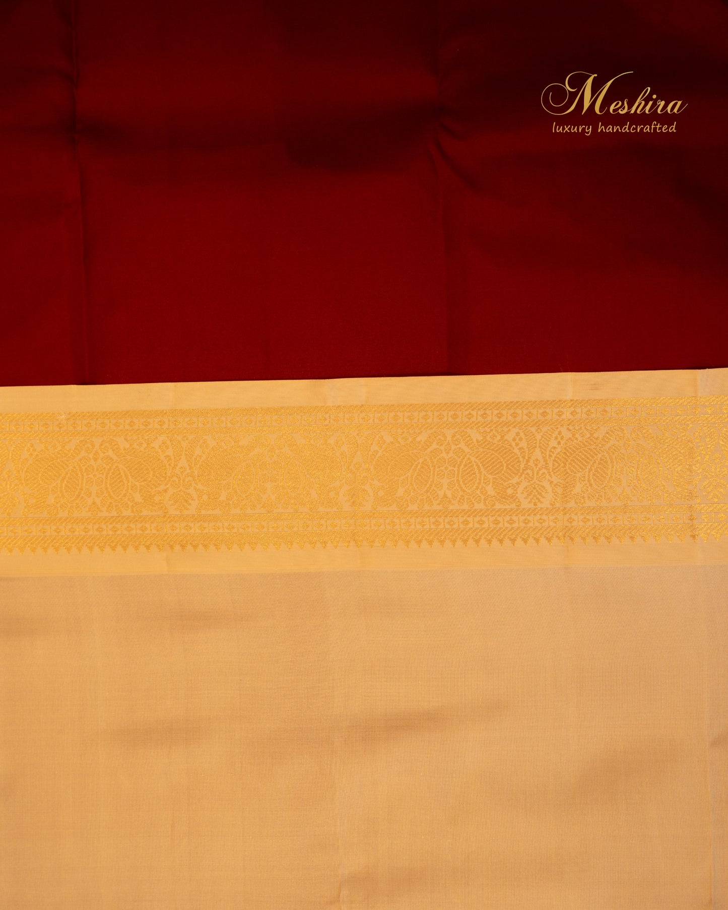 Opulent Maroon Kanchivaram Silk saree with Gold Zari