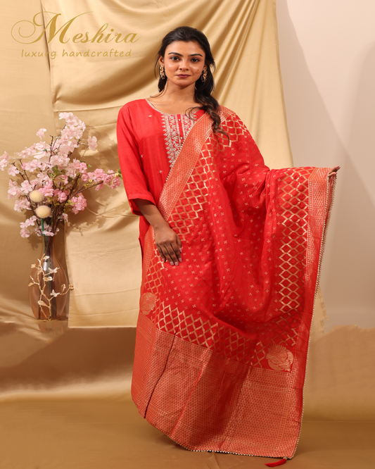 Ruby Red Regal Suit Set