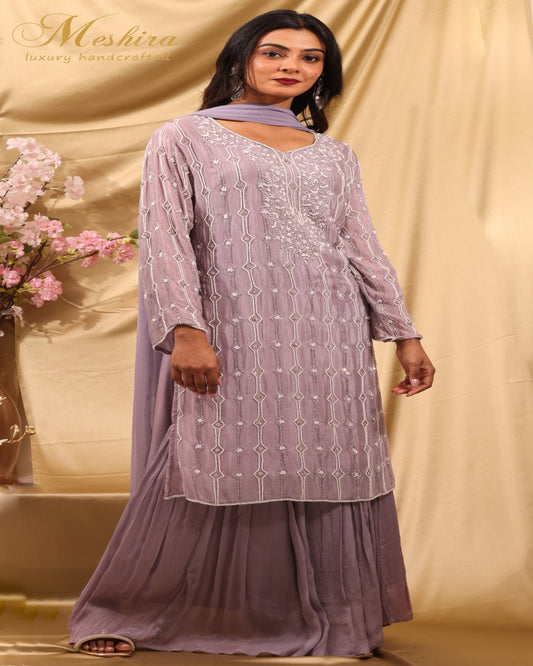 Mesmerizing Lavender Sharara