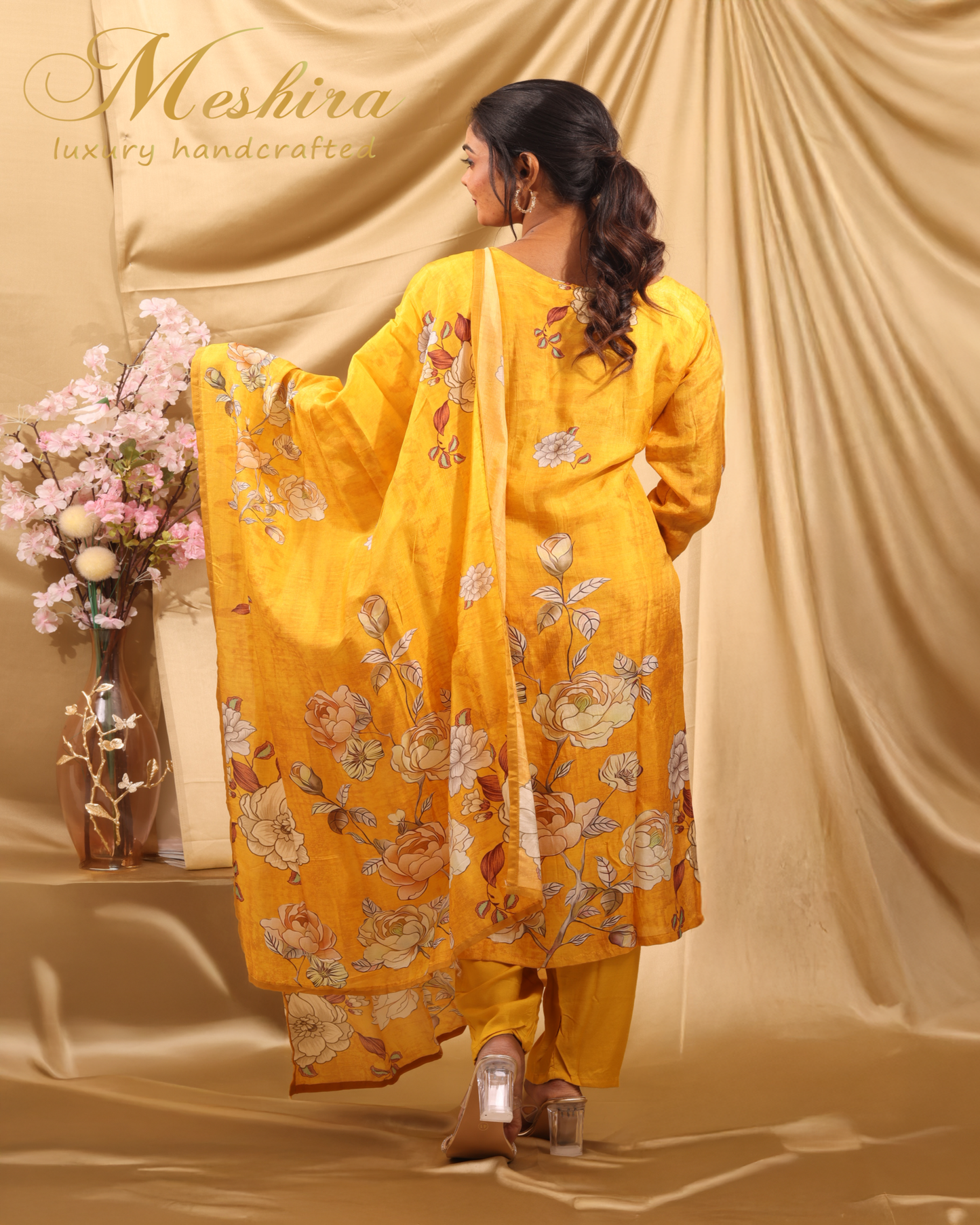 Radiant Yellow Floral Printed Kurta Set