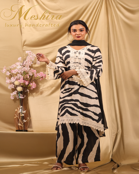 Zebra Chic in Black & Beige