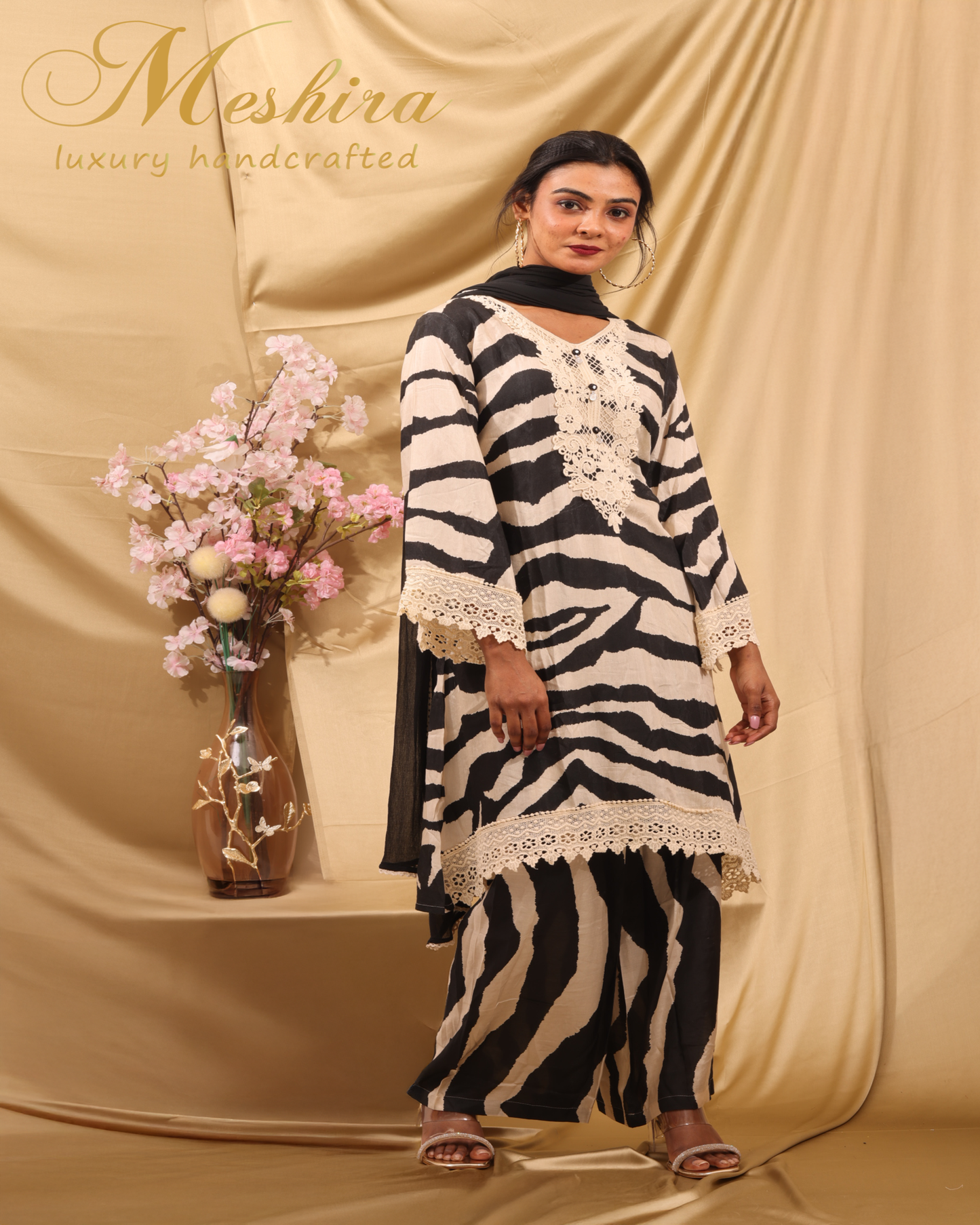 Zebra Chic in Black & Beige