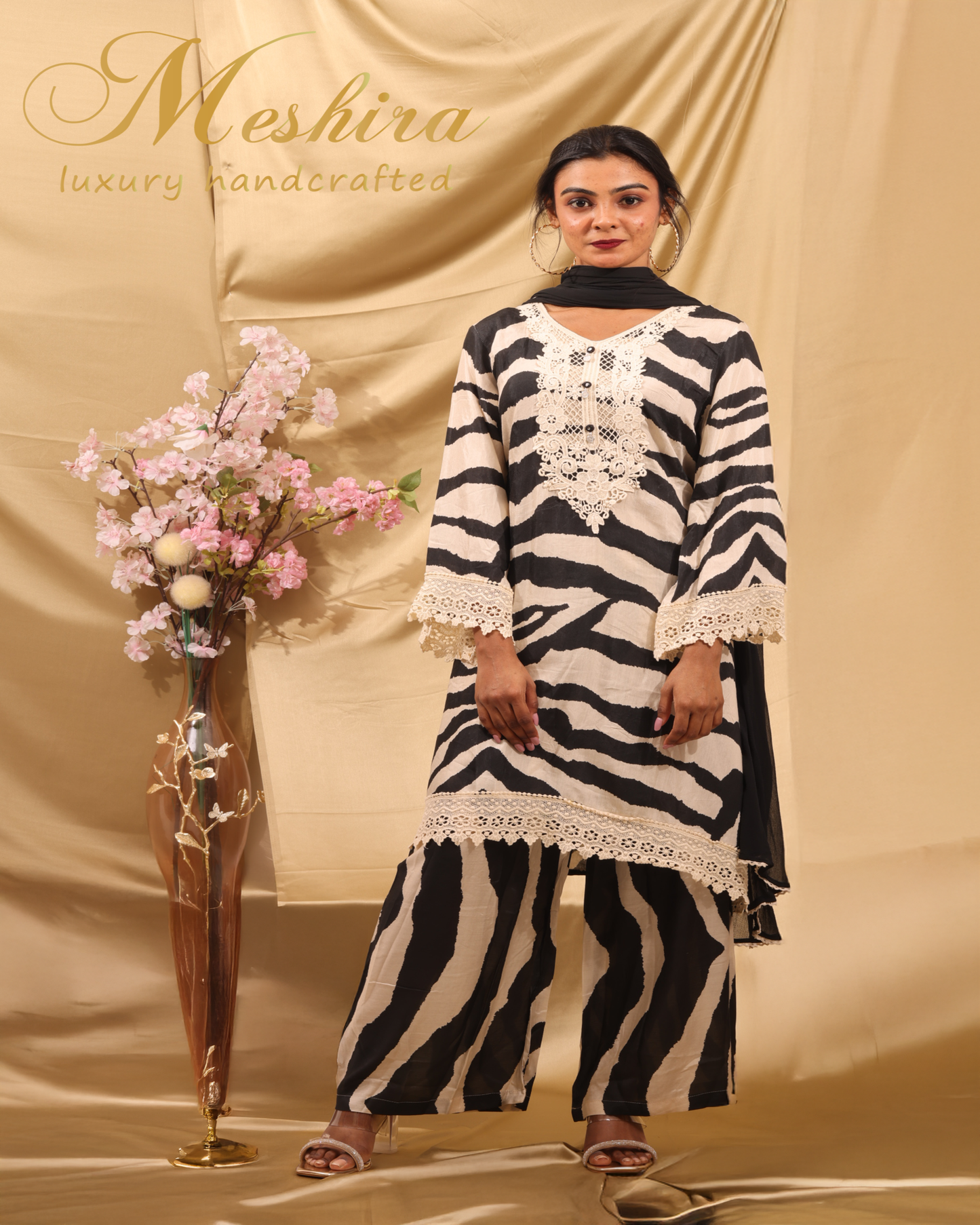 Zebra Chic in Black & Beige