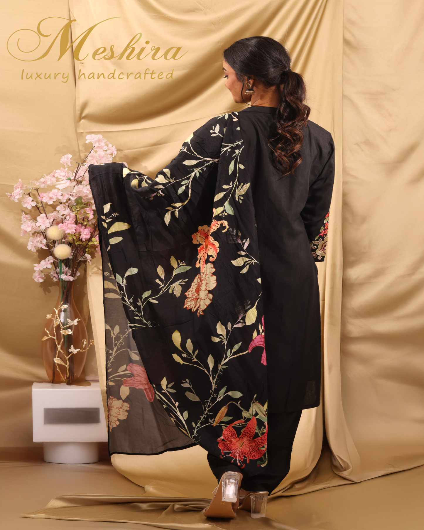 Bold Florals on Classic Black