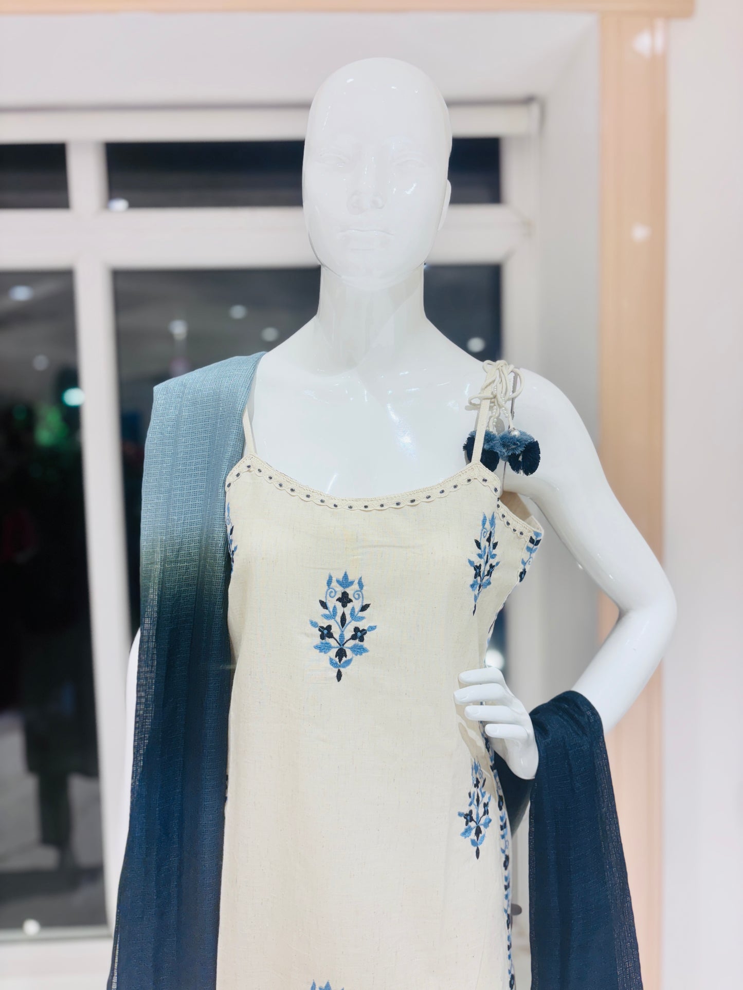 Jaipur cotton sleeveless Salwar suit