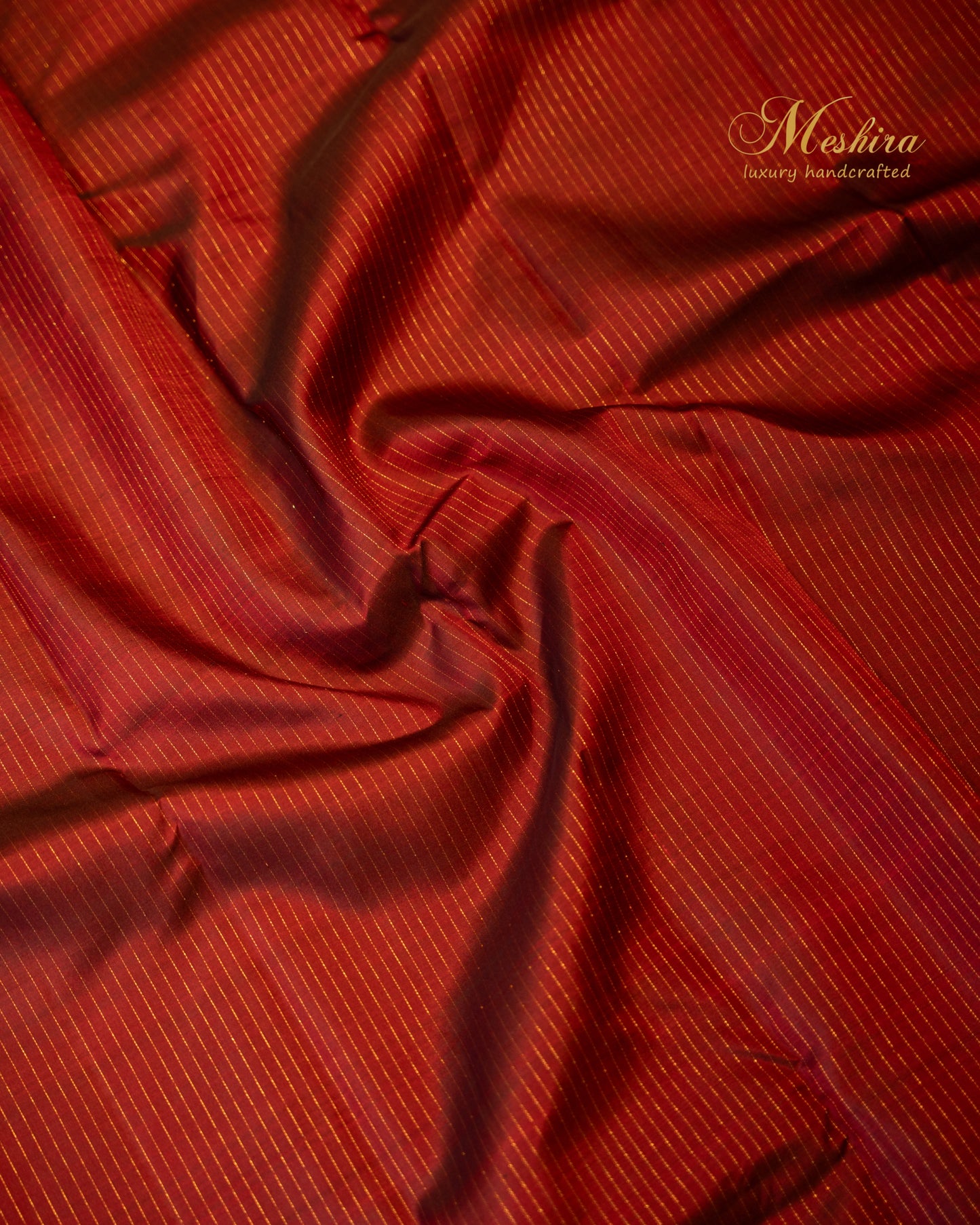 Maroon and bottle green Borderless Silk Saree with Mandala Motif