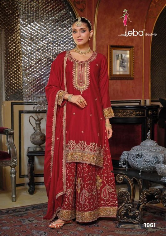 Royal Red traditional embroidered suit