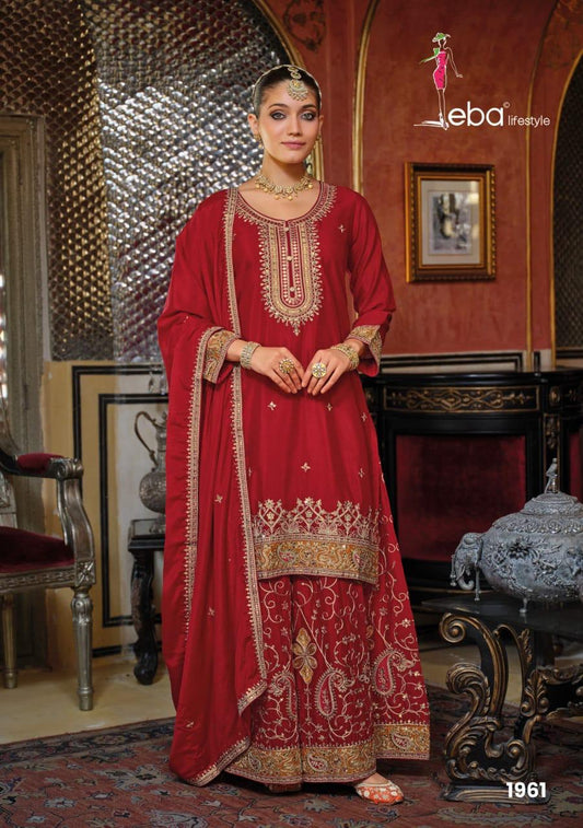 Royal Red traditional embroidered suit