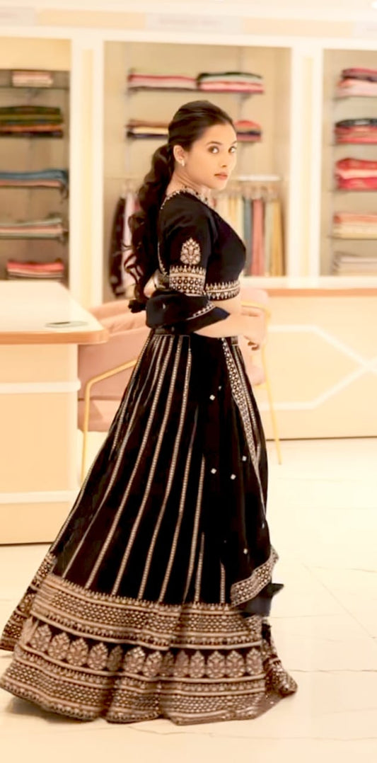 Midnight Blue Elegance Lehenga