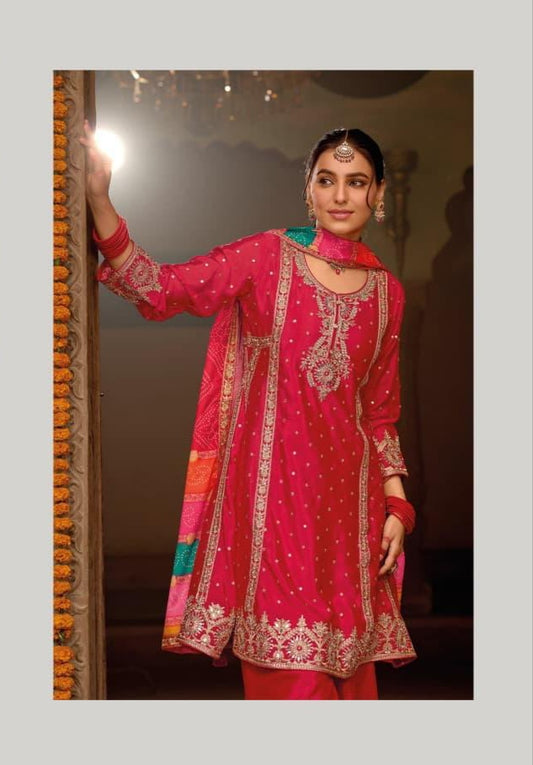 Magenta traditional salwar kameez