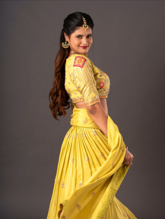 Stunning Yellow lehanga.