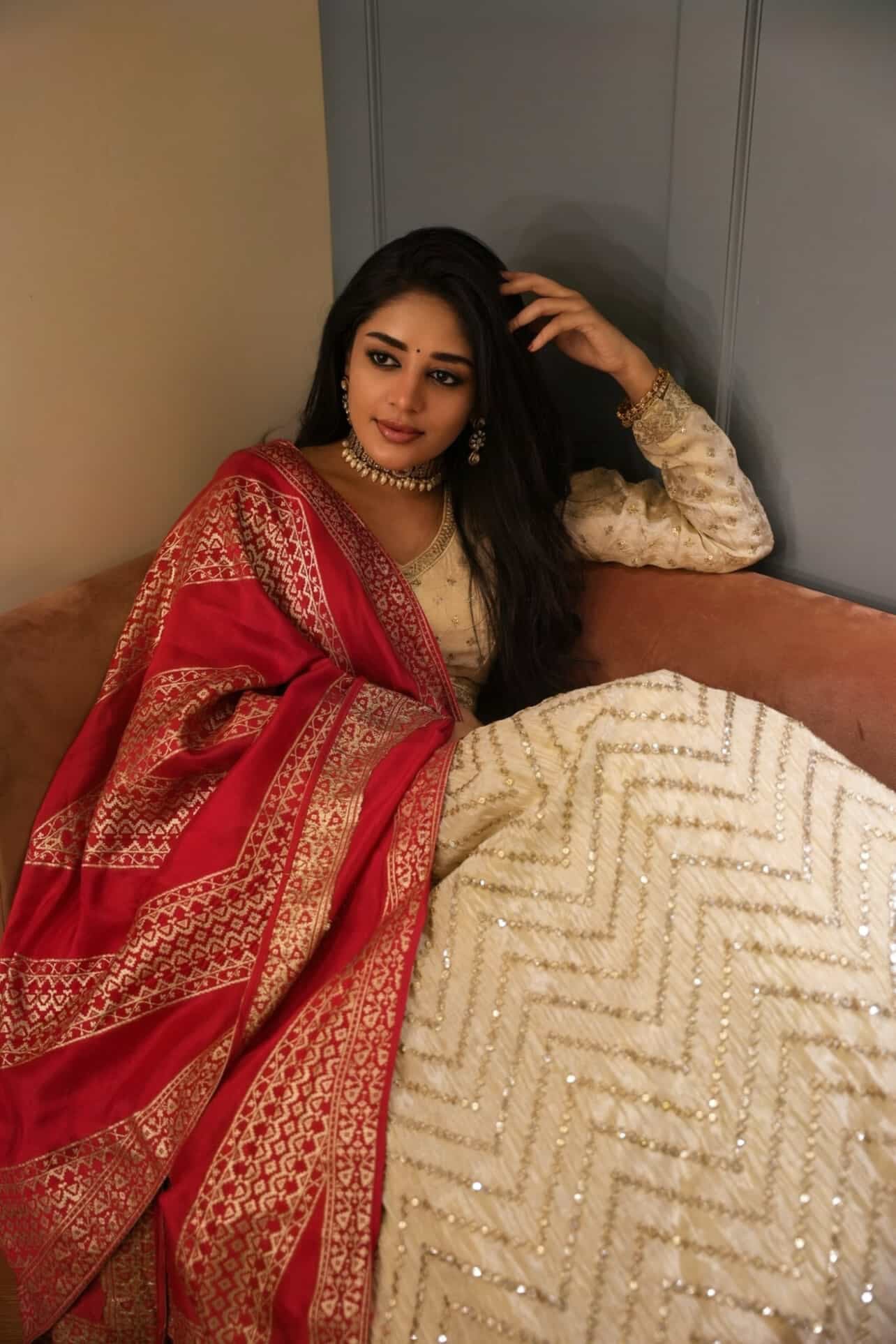 Elegant ivory lehenga