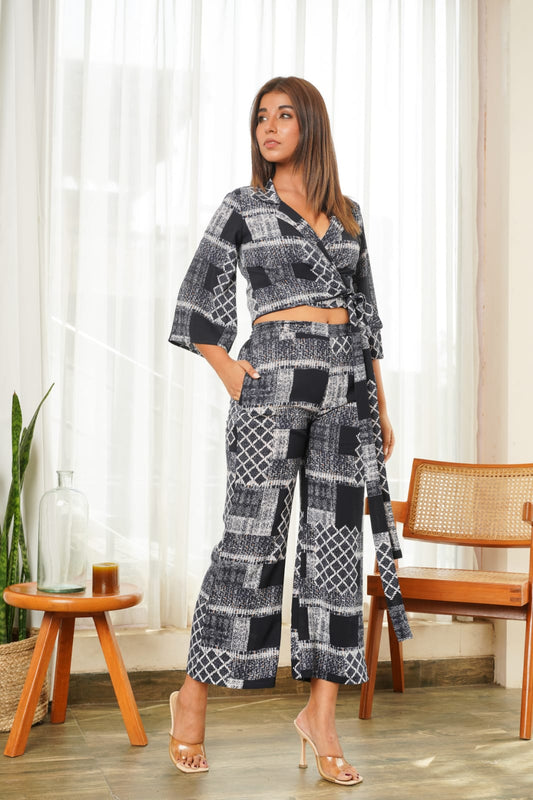Korean style coord set with short top and pants