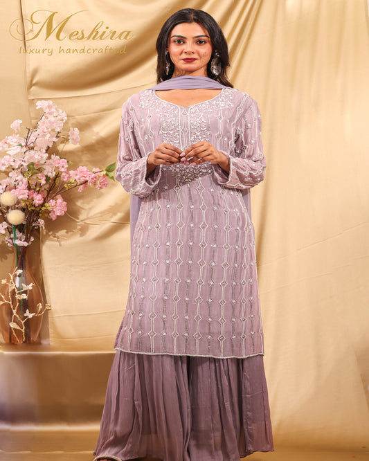 Mesmerizing Lavender Sharara