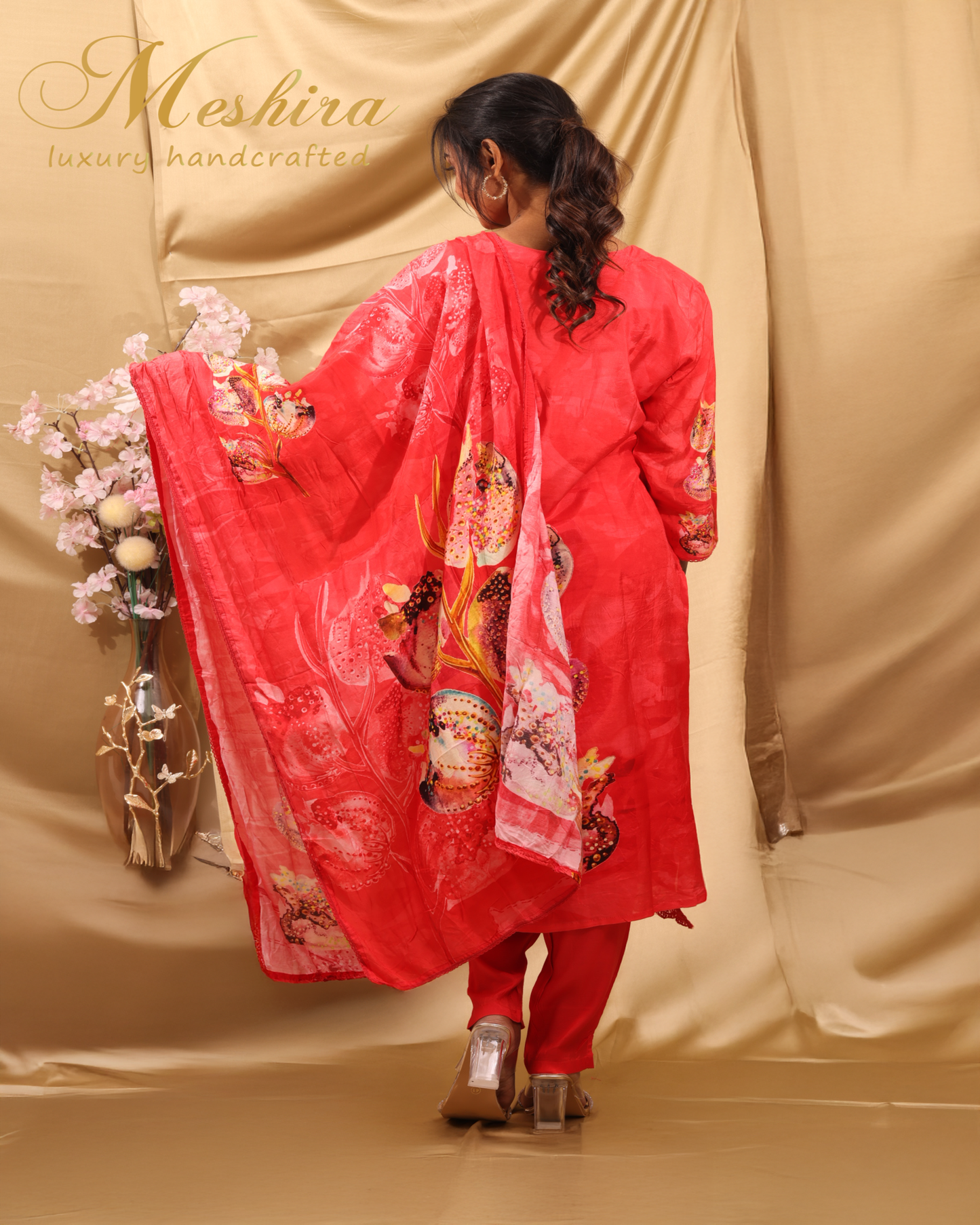 Vivid Vermillion Kurta Set