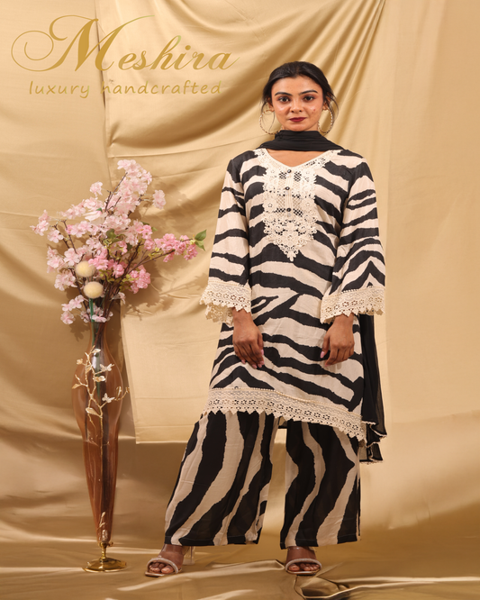 Zebra Chic in Black & Beige