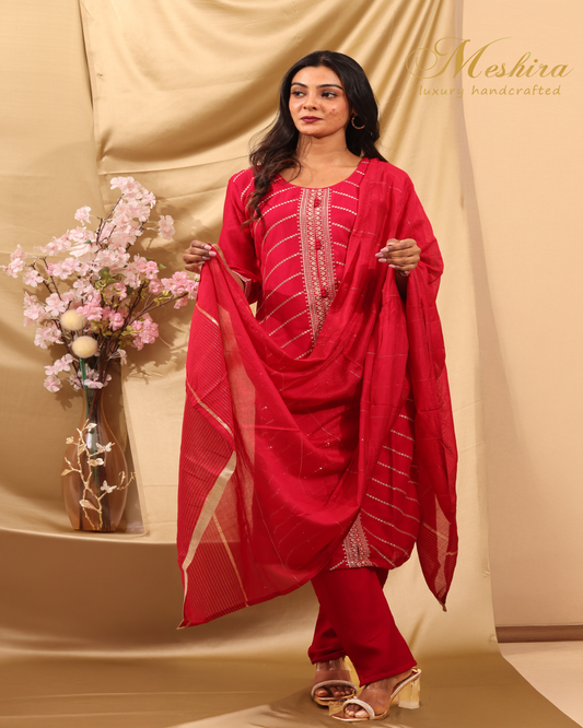 Royal Pink Radiance with Thread Detail