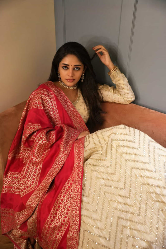 Elegant ivory lehenga