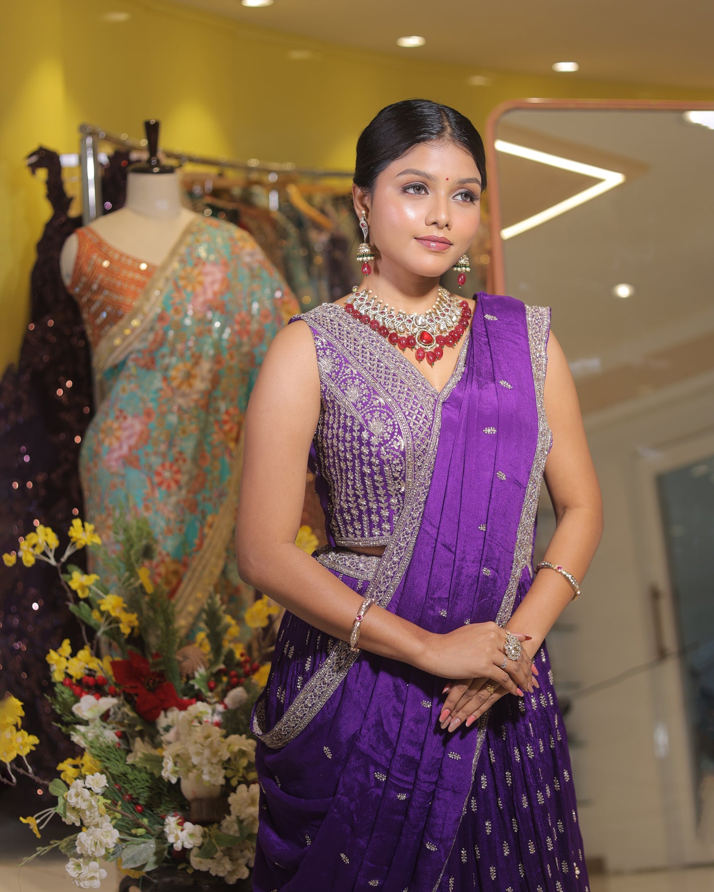 Regal purple Lehanga with Dupatta