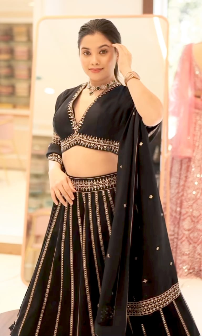 Midnight Blue Elegance Lehenga