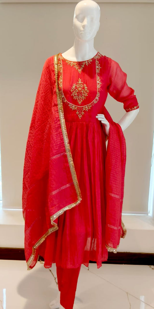 Crimson Grace Anarkali Set