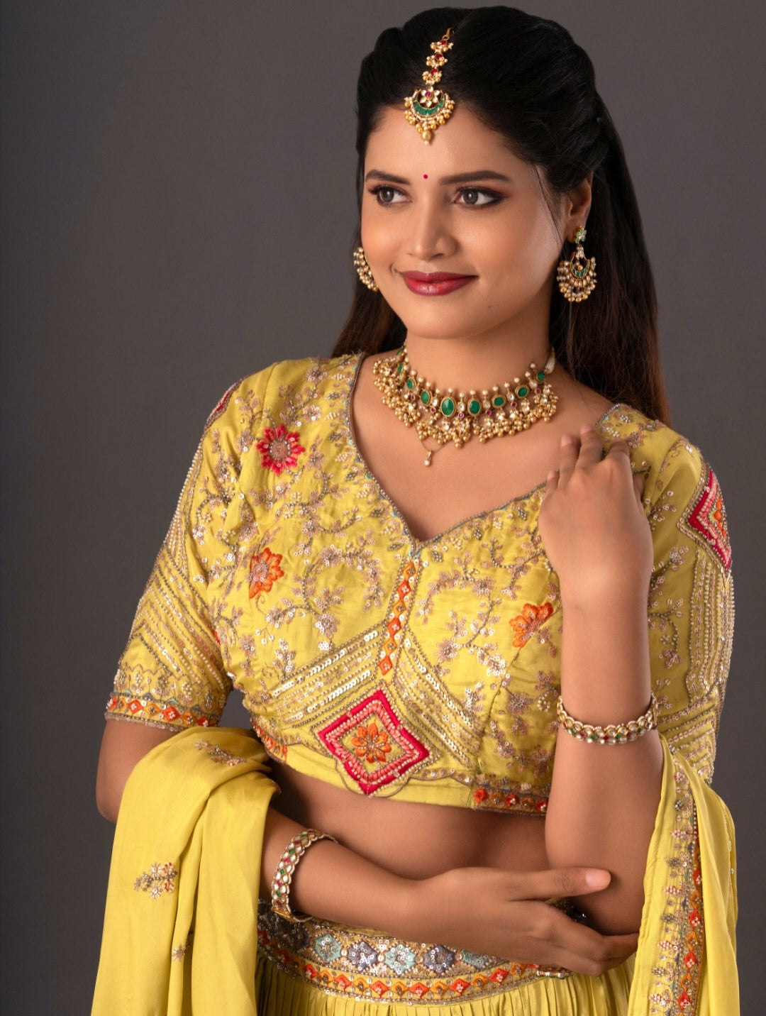 Stunning Yellow lehanga.