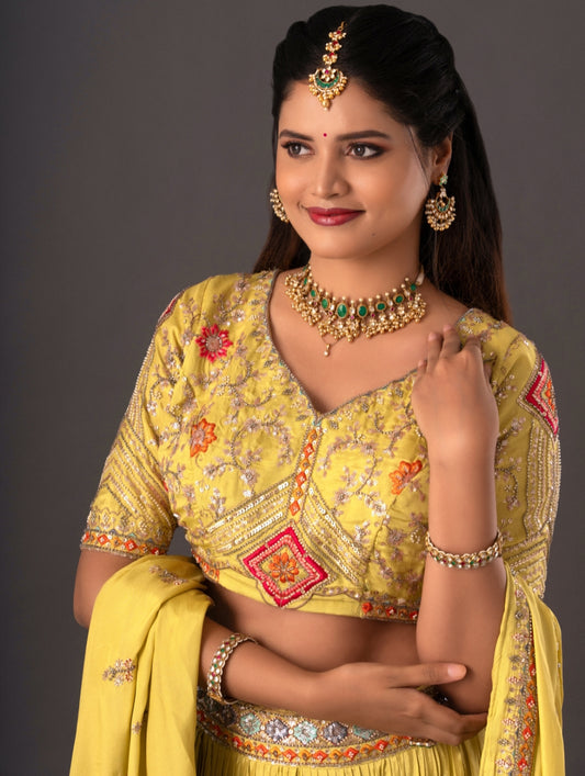 Stunning Yellow lehanga.