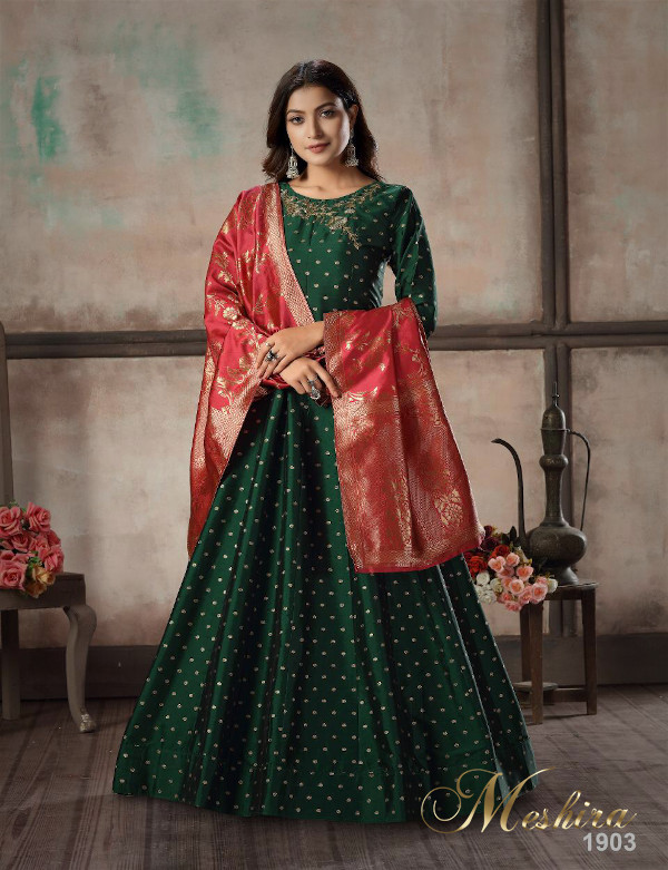 POONAM DESIGNER BANARASI GOWN at Rs 999.00 | Ladies Designer Dress | ID:  27012428312